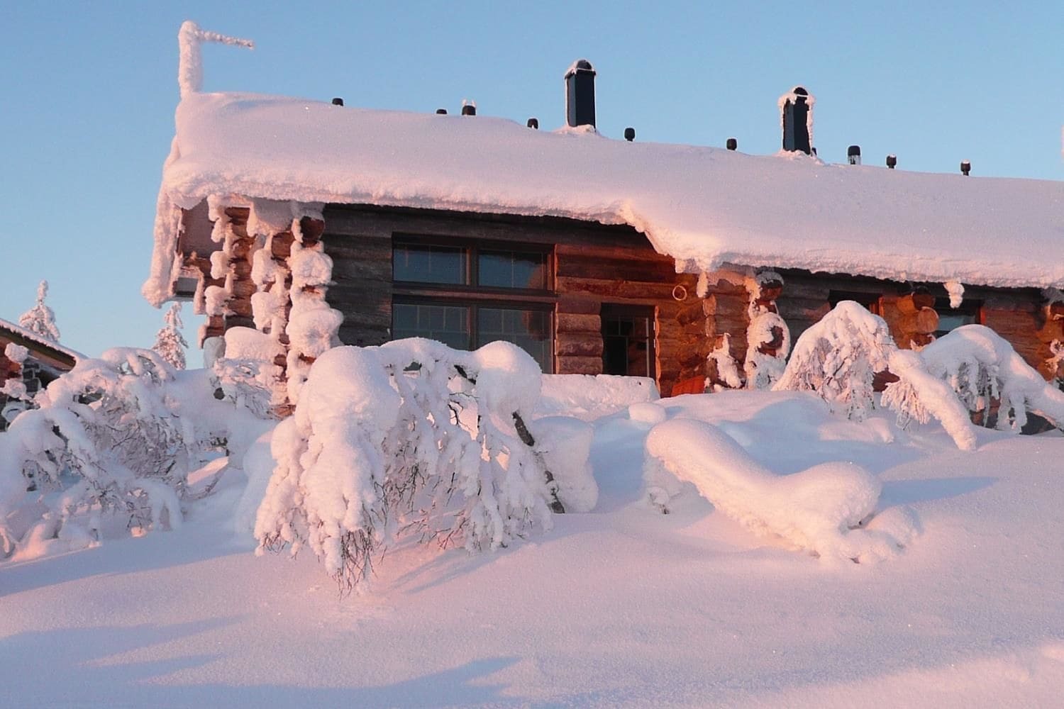 Sielikkoe Aurora Log Apartments サーリセルカ エクステリア 写真